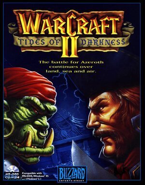 An orc with a pirate's bandanna, a large hoop earring and a smaller hoop nosering, glowers with beady eyes and a pair of tusks at a bearded man in a tricorn hat and the collar of a naval officer's jacket just cresting the bottom of the box art